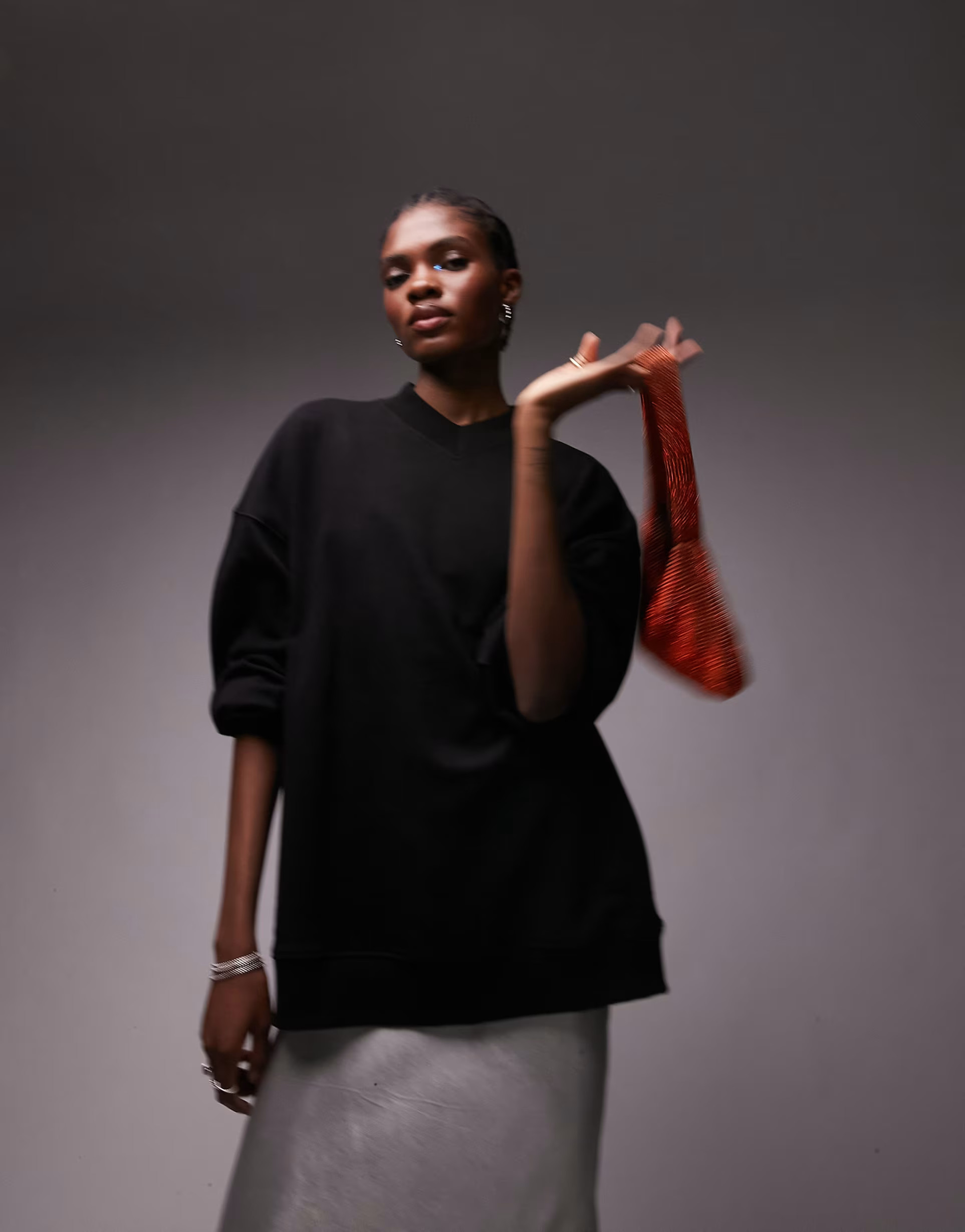 Topshop v neck sweat in black | ASOS (Global)