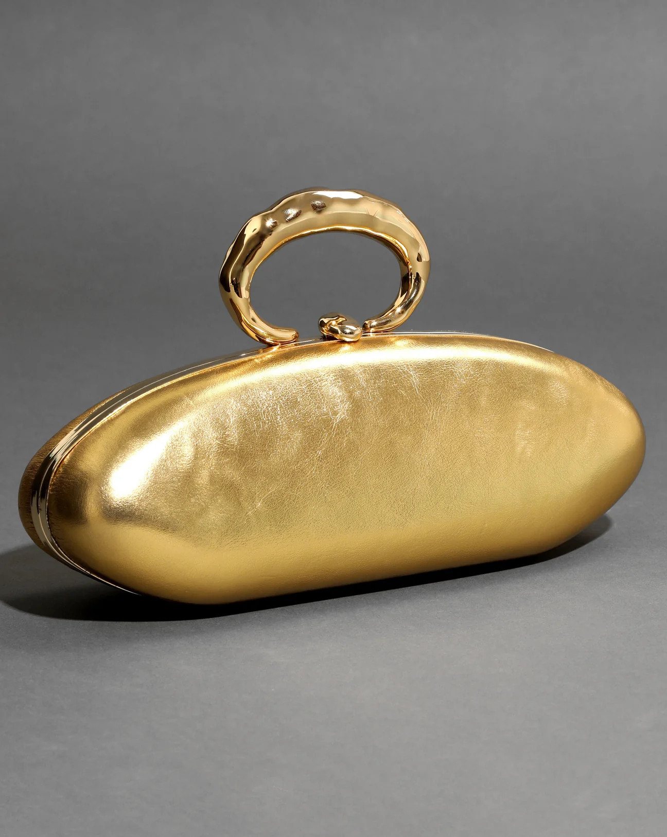 Gold Molten Gold Bullet Minaudière | Alexis Bittar | Alexis Bittar