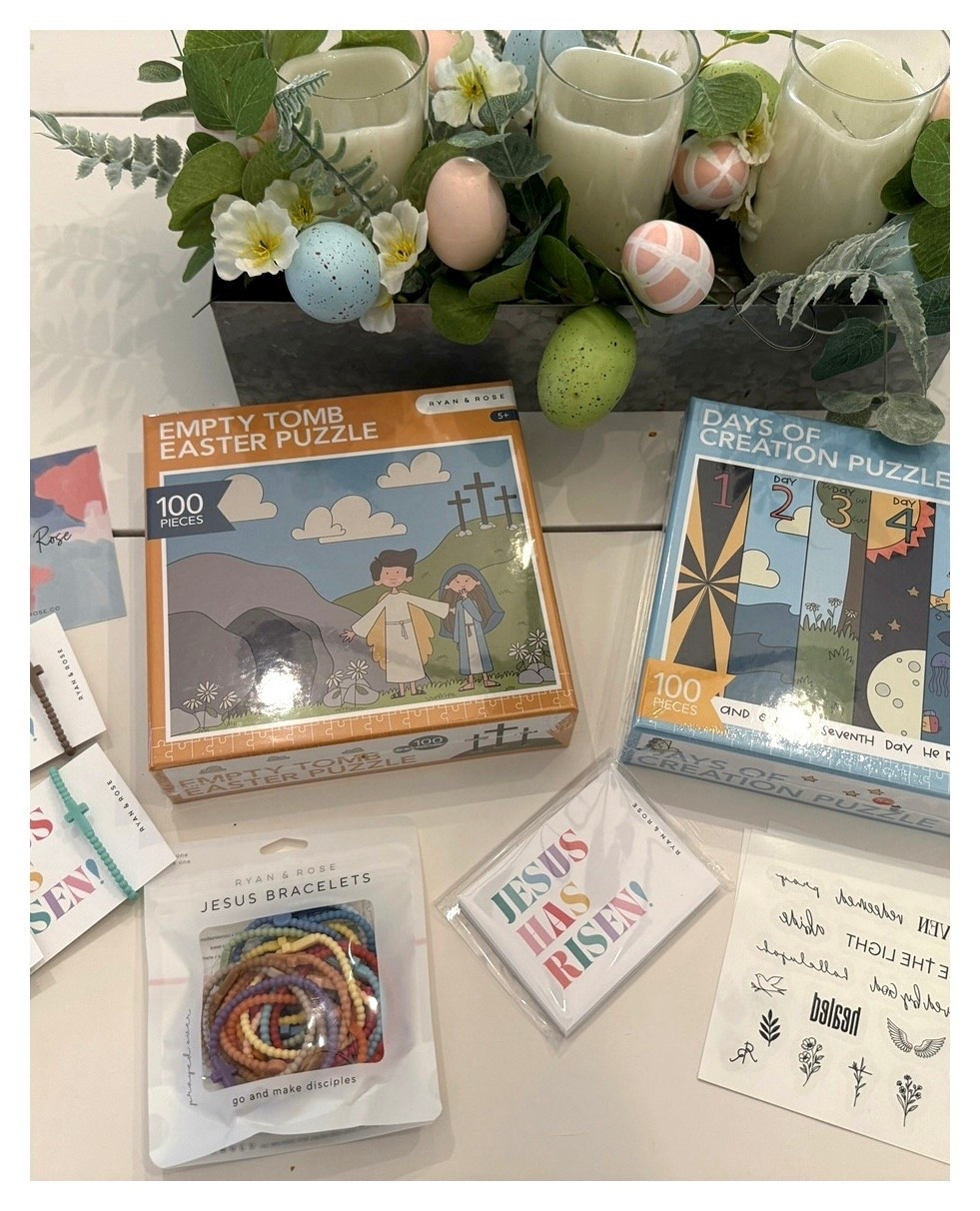 Easter basket ideas for kids ✝️🐣
Faith-based gifts they’ll actually enjoy — puzzles, bracelets, and sweet reminders that Jesus Has Risen.”

Everything is currently 40% off, no code needed! 

#LTKFamily
#LTKKids
#LTKSpring
#EasterBasketIdeas
#ChristianKids
#FaithBasedGifts
