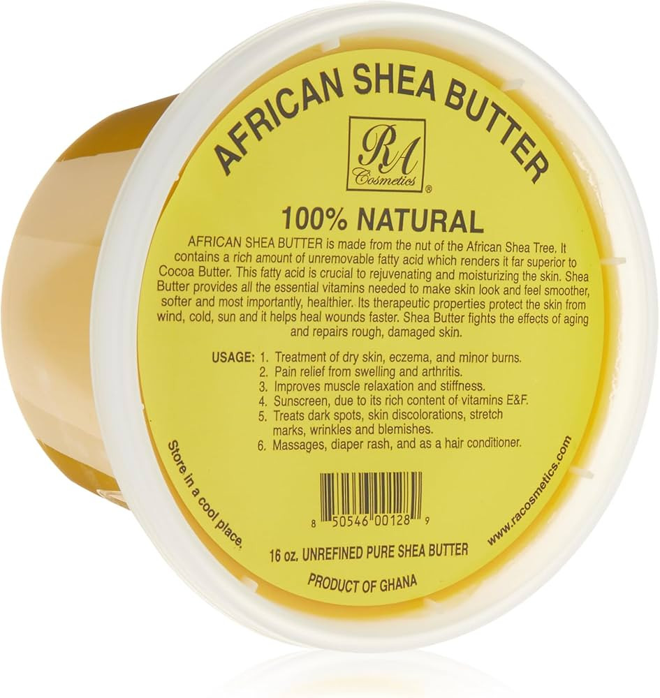 African Shea Butter 100% Natural 16oz              
 Shea Butter  

 1 Pound (Pack of 1) | Amazon (US)