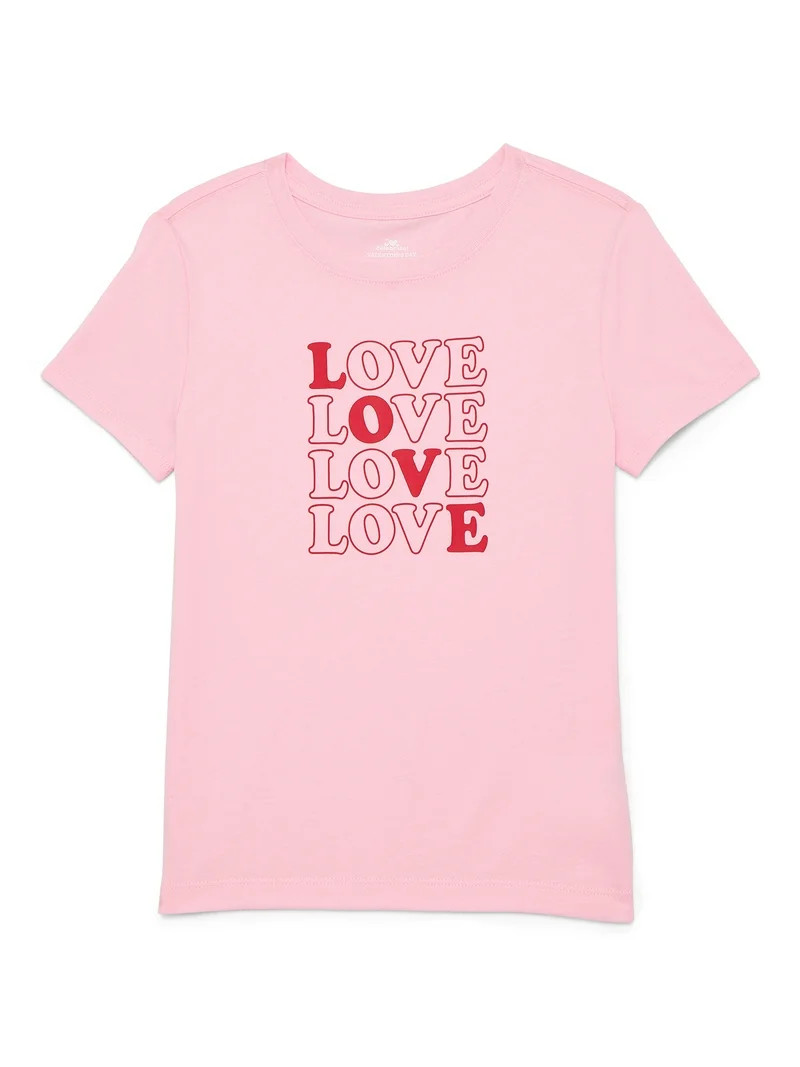 Valentine's Day Girls Graphic Tee from Way To Celebrate, Sizes 4-18 | Walmart (US)