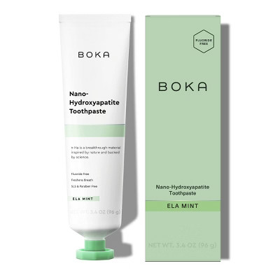 Boka Ela Mint- Fluoride Free- Nano Hydroxyapatite Toothpaste - 3.4oz | Target