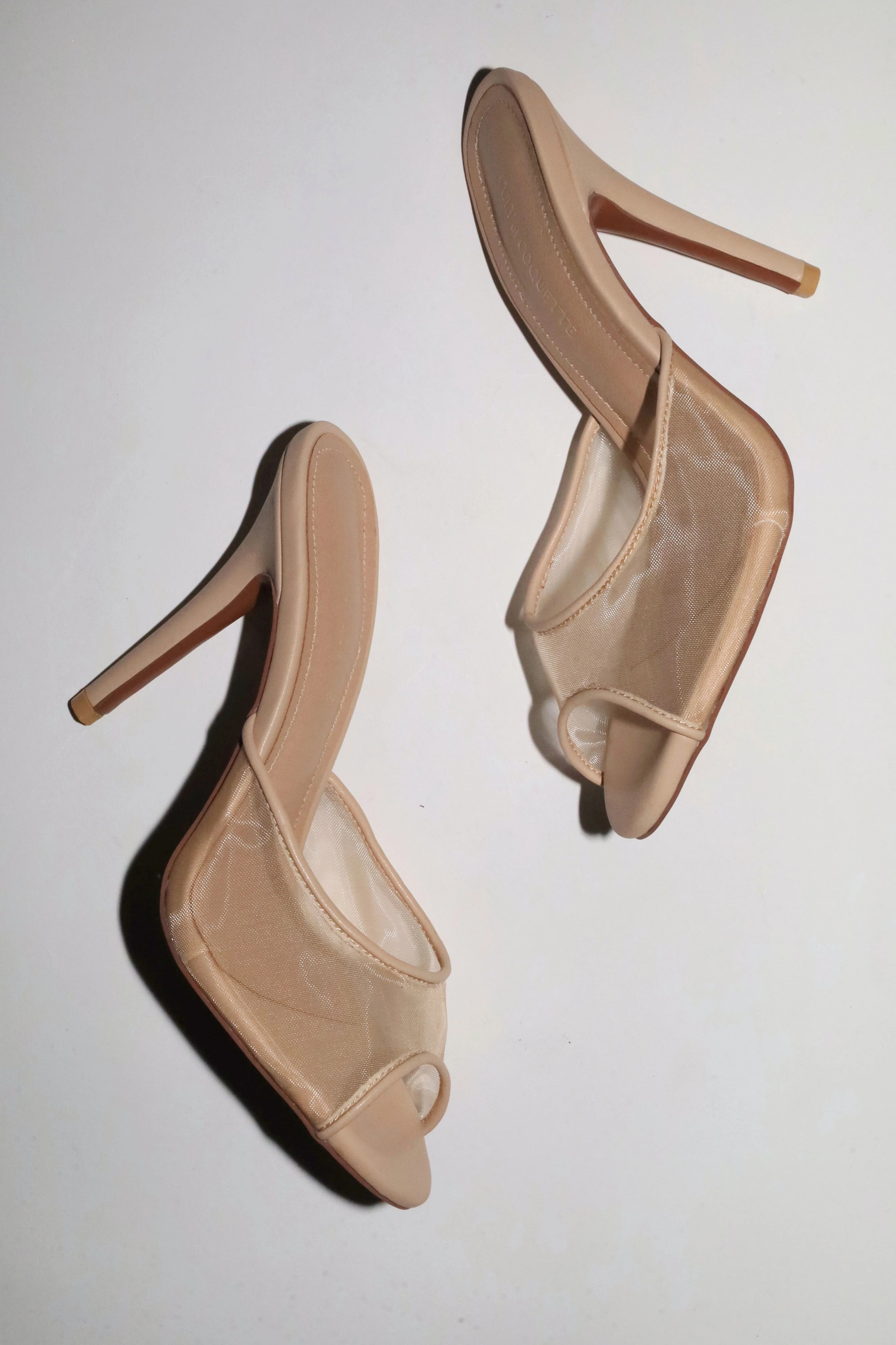 Ford Nude Mesh Open Toe Mules | CULT OF COQUETTE
