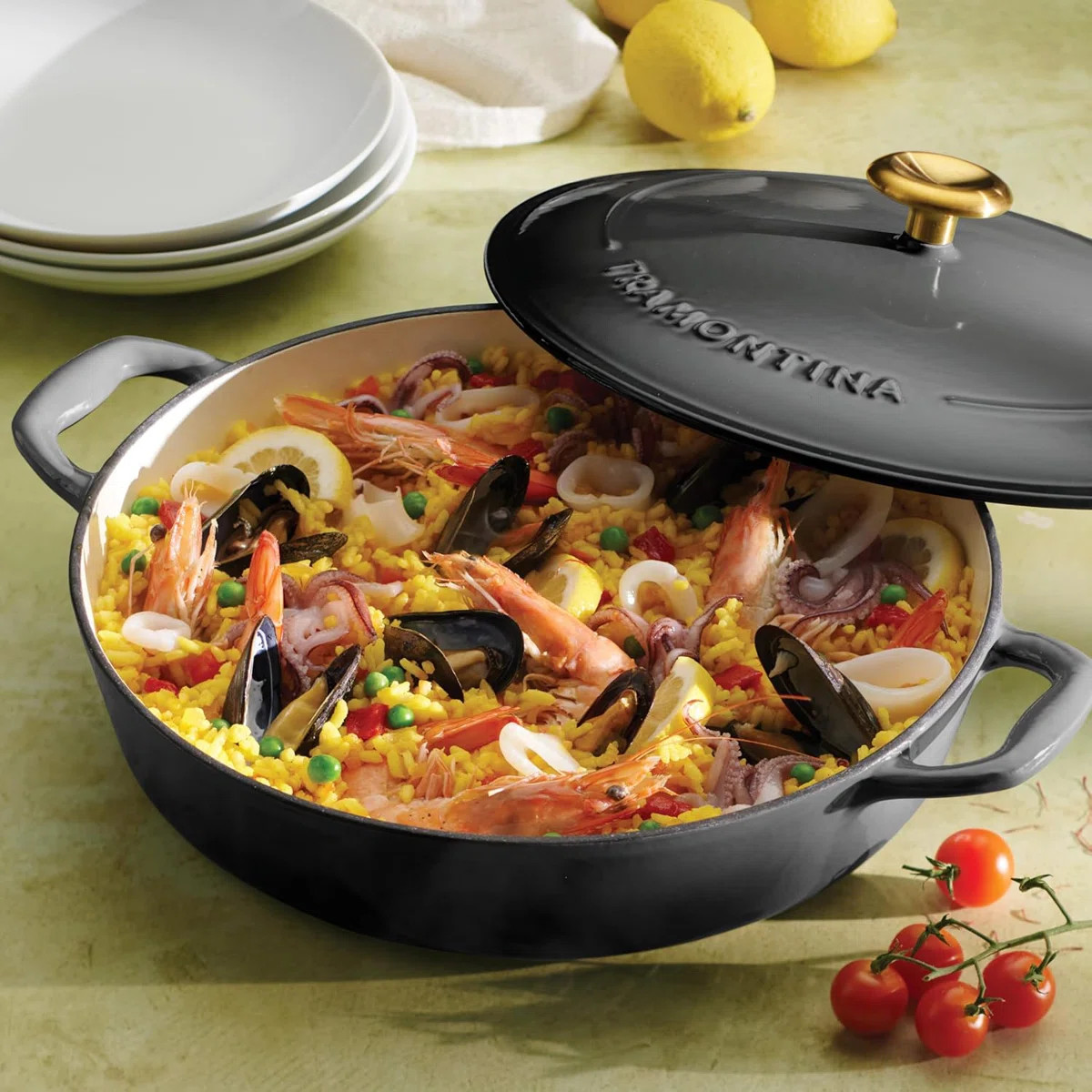 Tramontina Bestow 4 Qt. Enameled Cast Iron Round Gourmet Braiser with Lid | Wayfair North America