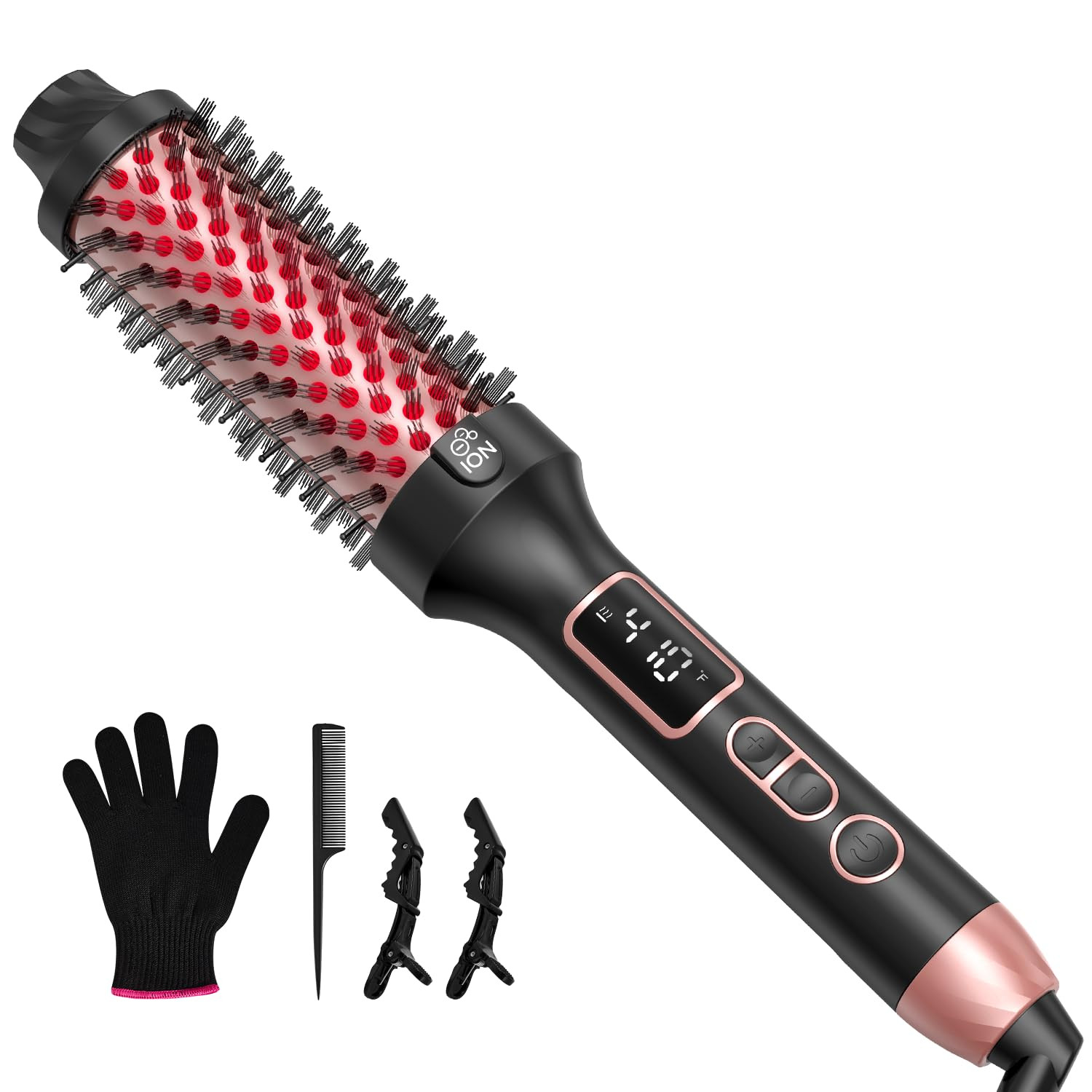 Infrared Thermal Brush for Blowout Look, 1.5 Inch Ionic Thermal Round Brush Makes Hair Smoother G... | Amazon (US)