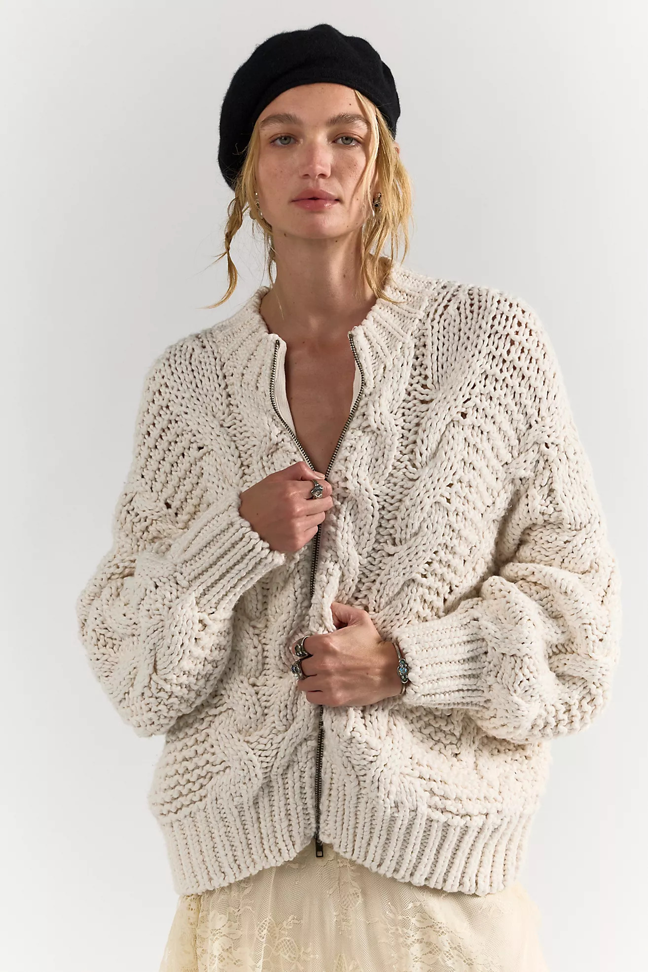 Lola Cable Knit Cardi | Free People (Global - UK&FR Excluded)