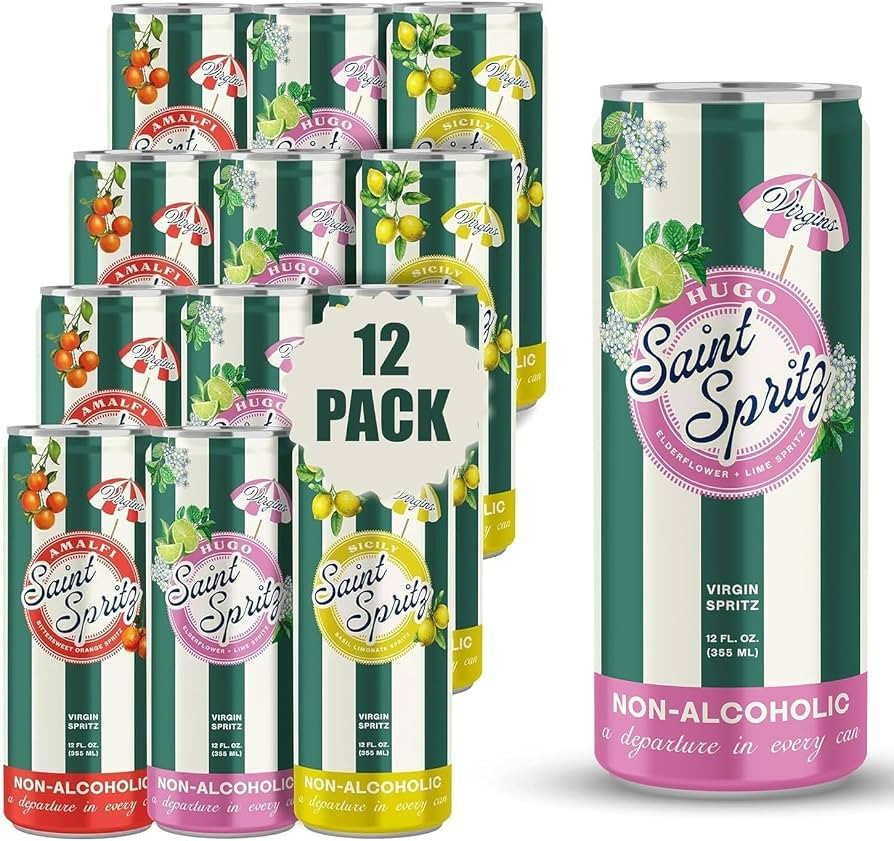 Saint Spritz Non Alcoholic Drink Variety Pack (12-Pack) | Italian Spritz Cans | Amalfi, Sicily & ... | Amazon (US)