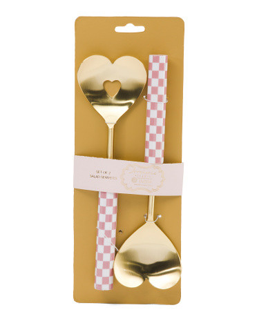 2pc Gold Tone Heart Servers | TJ Maxx