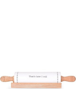 Ceramic Rolling Pin with Wood Base | Dillards