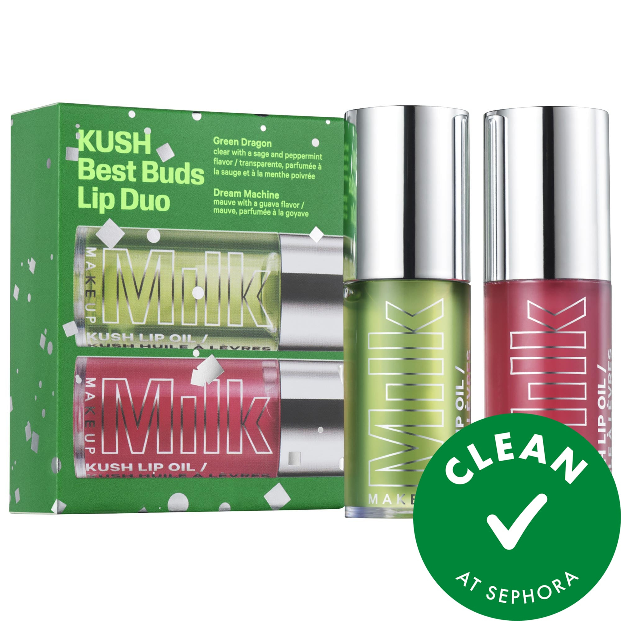 Milk Makeup KUSH Best Buds Hydrating Lip Oil Duo Set 0.18 oz / 5.5 mL | Sephora (US)