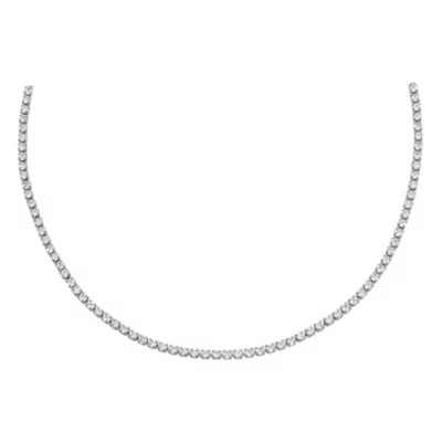 By Adina Eden Thin Tennis Choker, Silver | Belk