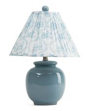 13x18 Ceramic Pot Table Lamp With Printed Shade | TJ Maxx
