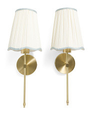2pk 7.5x7x19.5 Scalloped Shade Rechargeable Led Wall Sconces | Home | Marshalls | Marshalls