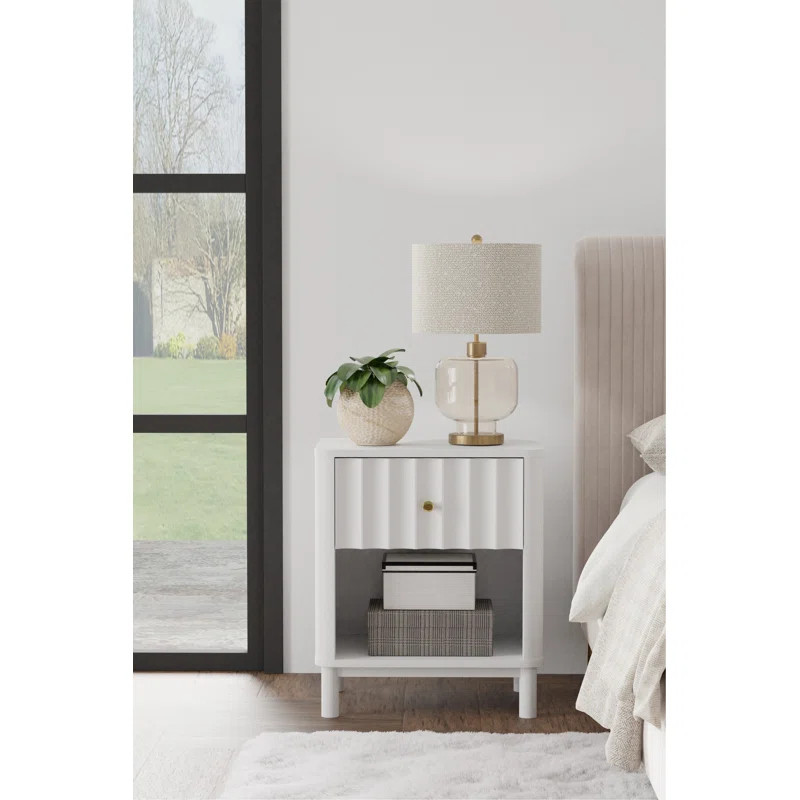 Frates Solid + Manufactured Wood Nightstand | Wayfair North America