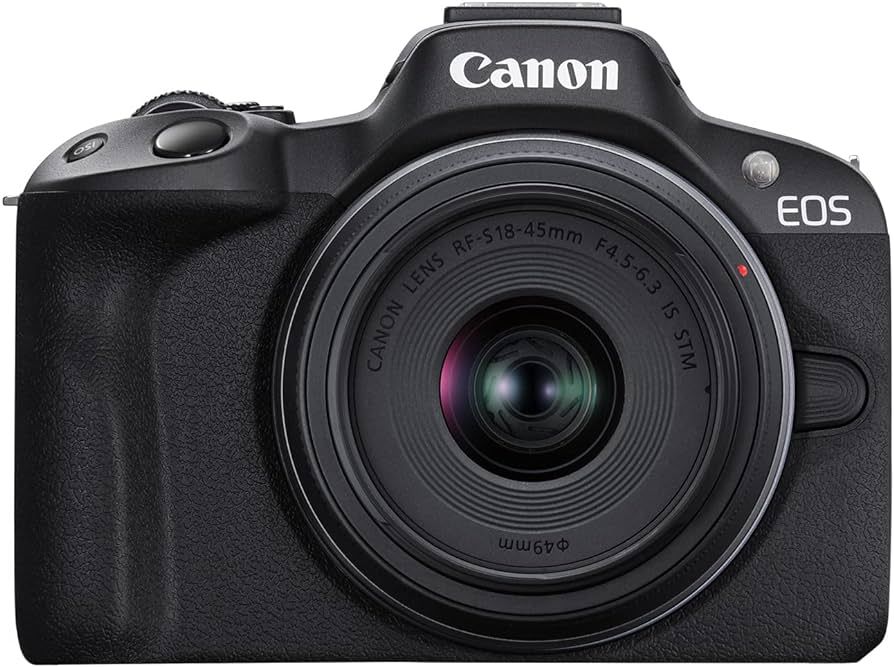Canon EOS R50 Mirrorless Vlogging Camera (Black) w/RF-S18-45mm F4.5-6.3 is STM Lens, 24.2 MP, 4K ... | Amazon (US)