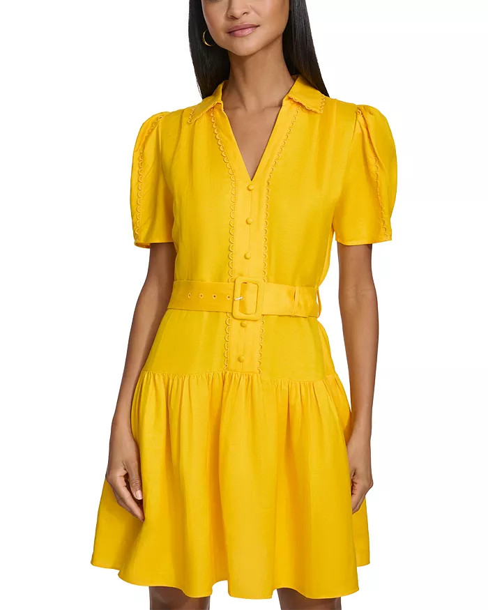 Belted Puff Sleeve Dress | Bloomingdale's (US)