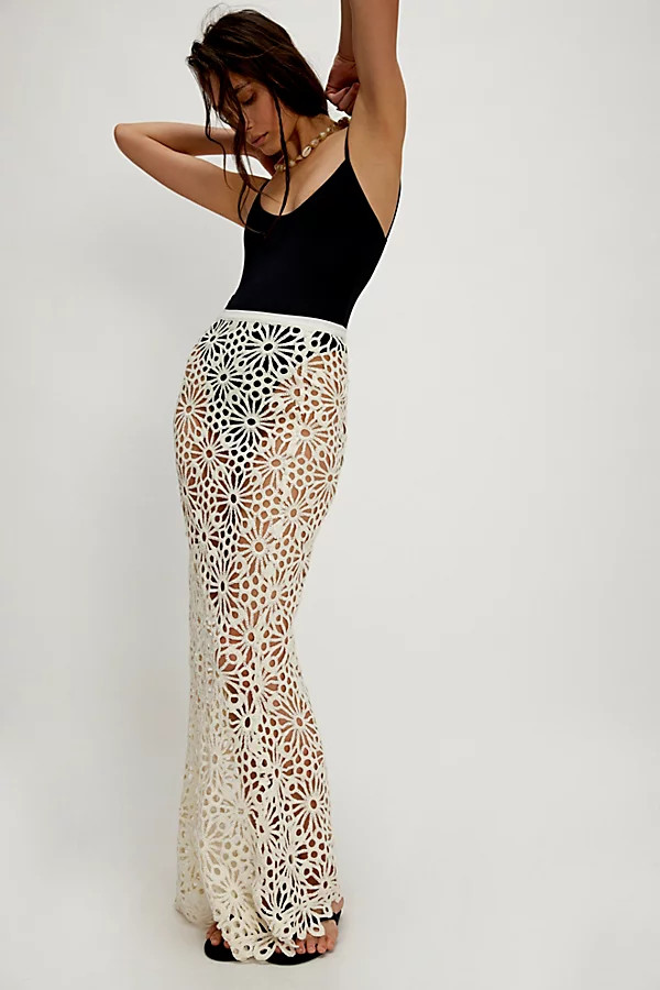 Norma Kamali Obie Lace Long Skirt | Free People (UK)