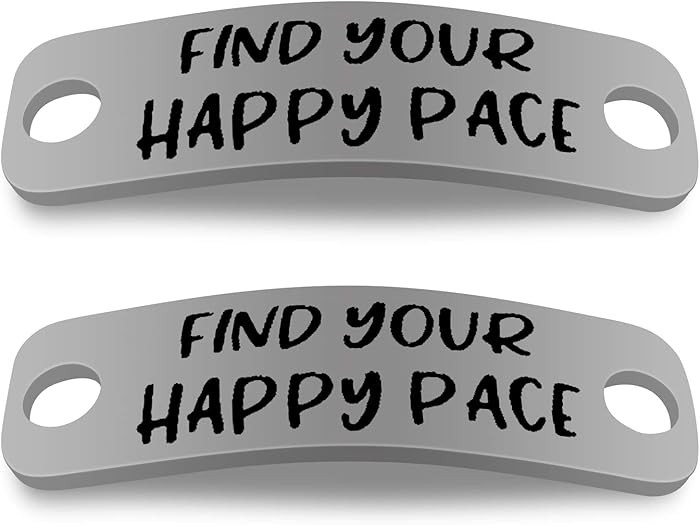 Shoe Lace Tags Find Your Happy Pace Trainer Tags Sport Gift Inspirational Runner Gift for Women M... | Amazon (US)