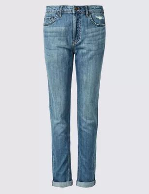 Mid Rise Boyfriend Ankle Grazer Jeans | Marks & Spencer (UK)
