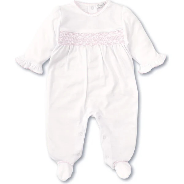 Charmed Footie, White & Pink | Maisonette