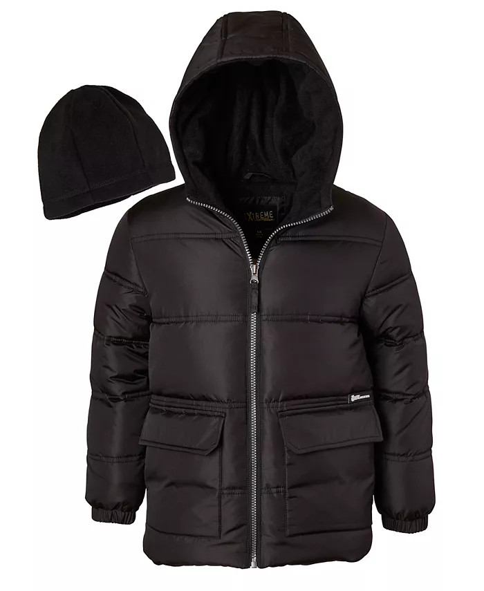 Ixtreme Big Boys Pocket Puffer Jacket with Fleece Hat, 2 Piece Set & Reviews - Coats & Jackets - ... | Macys (US)