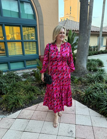 Colorful midi dress and Tory Burch bag make a spring outfit 

#LTKmidsize #LTKSeasonal #LTKover40