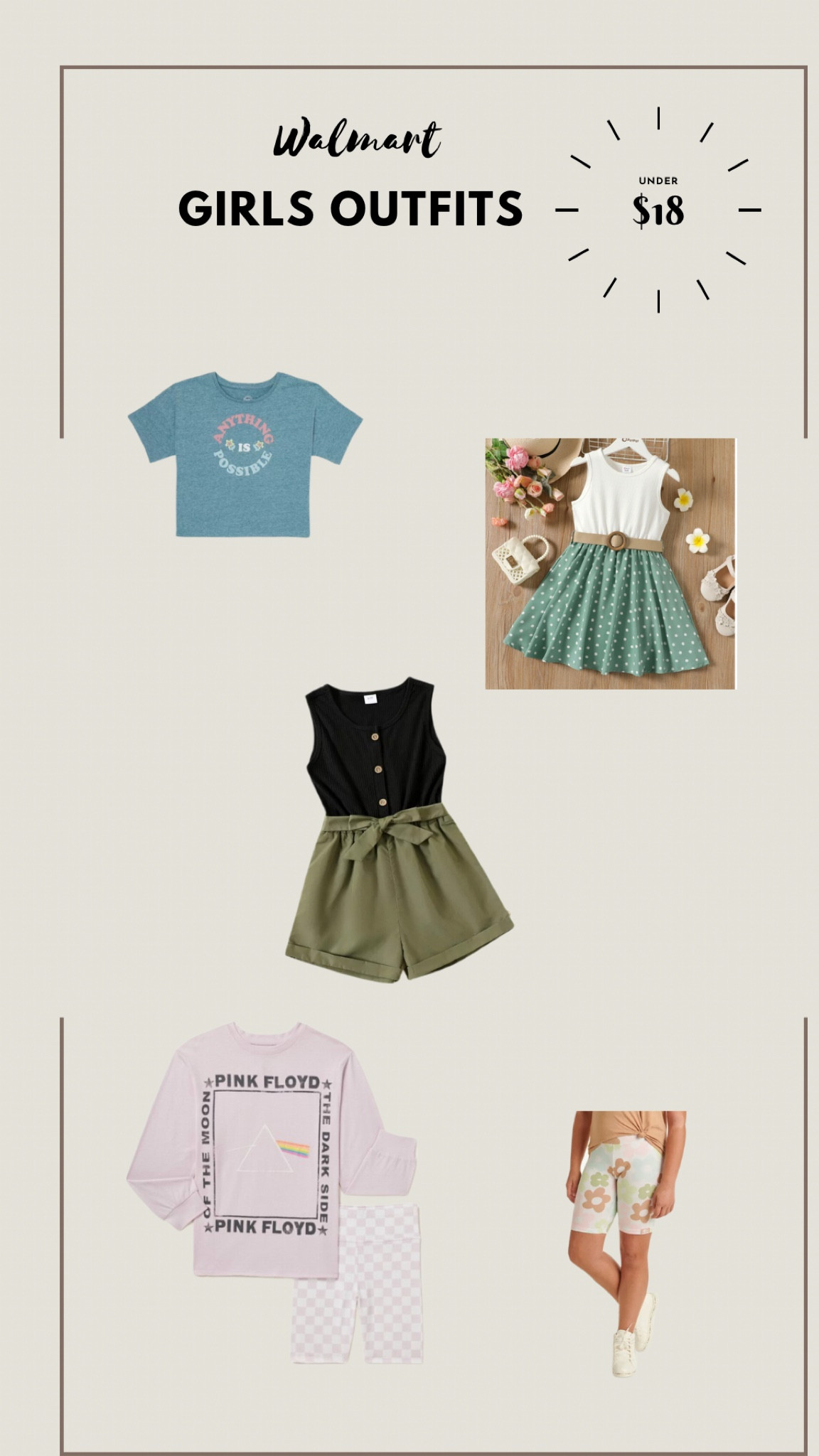 Cute girls outfits that are very affordable at Walmart! 

#LTKunder50 #LTKstyletip #LTKfamily