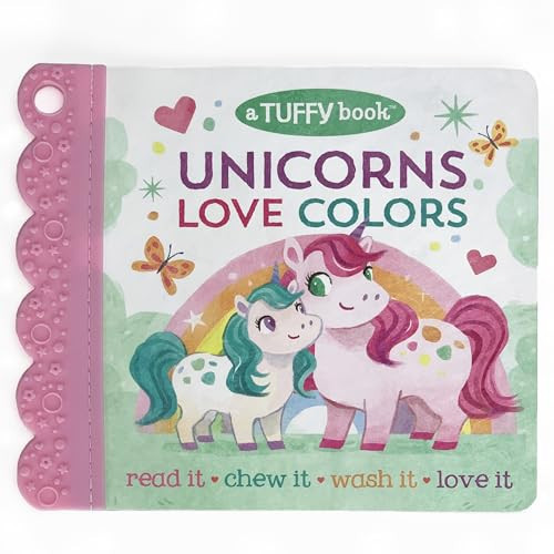Tuffy Unicorns Love Colors Book - Washable, Chewable, Unrippable Pages With Hole For Stroller Or Toy Ring, Teether Tough, Ages 0-3 (Baby's Unrippable) (A Tuffy Book) | Amazon (US)