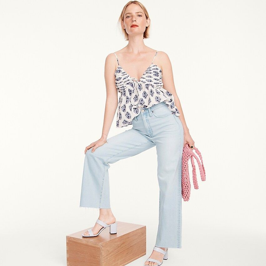 New slim wide-leg jean in Rocky Beach wash | J.Crew US