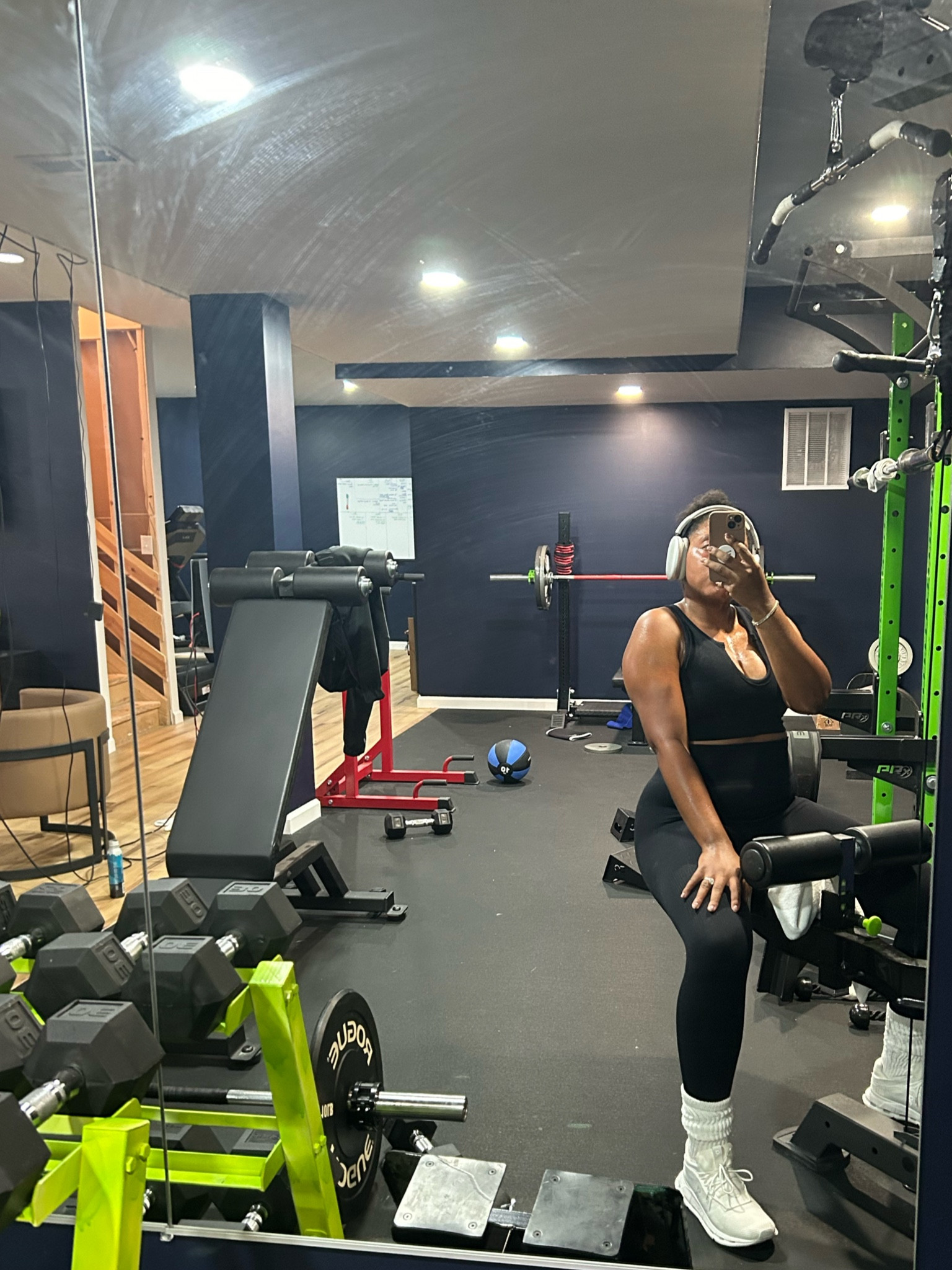 Home gym workout! Linking gym favorites and my black set. 

#LTKFitness #LTKActive #LTKHome