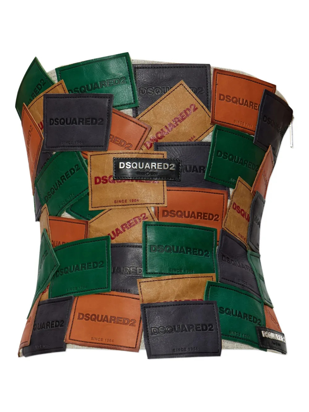 DSQUARED2 x Bettter patchwork strapless top - Green | Farfetch Global