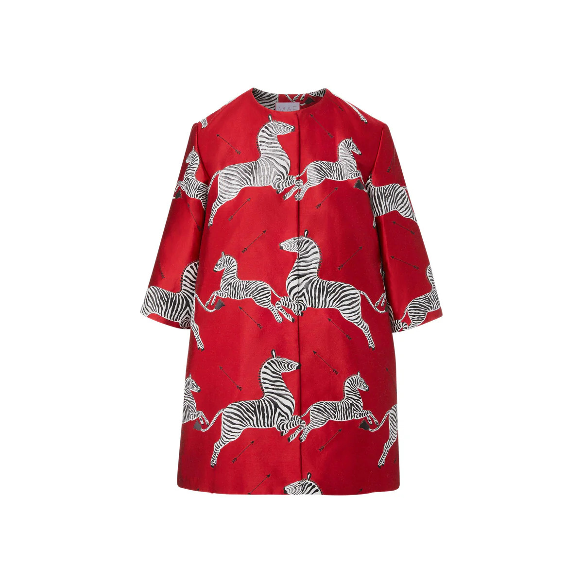 mae x scalamandre audrey coat in jumping zebra | MAE New York