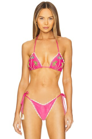 Capittana Lia Bikini Top in Fuchsia from Revolve.com | Revolve Clothing (Global)