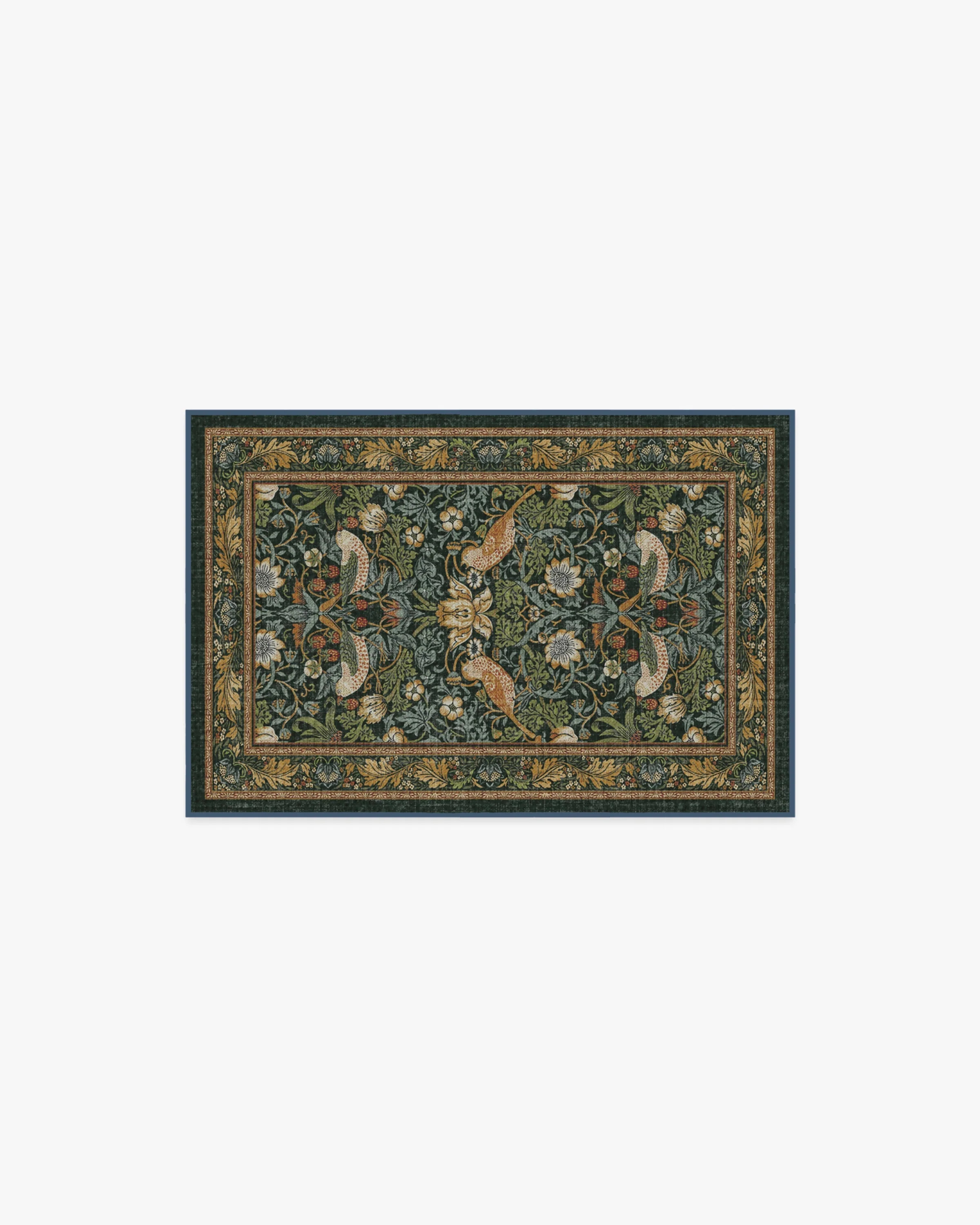 Strawberry Thief Indigo Rug by Morris & Co. | Ruggable US | Ruggable