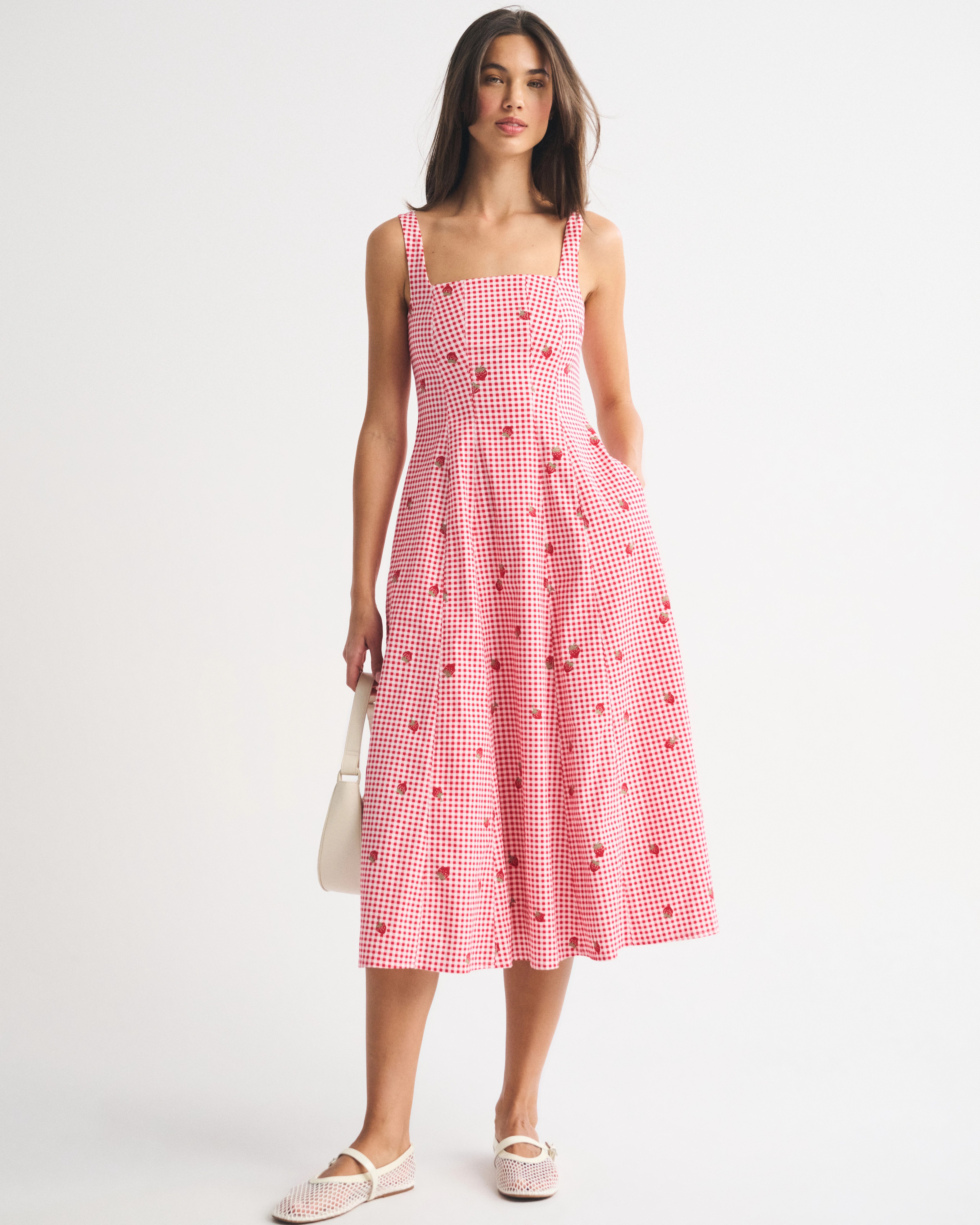 A&F Mila Midi Dress | Abercrombie & Fitch (US)