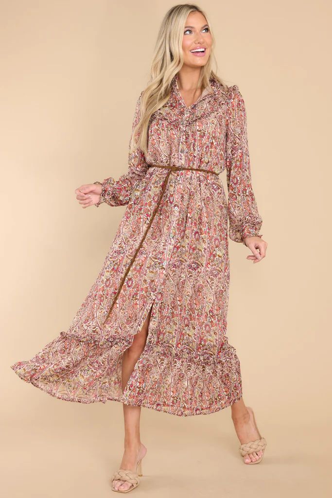 She's Lovely Ivory Multi Print Maxi Dress | Red Dress 