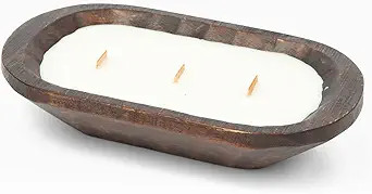 Wick Wooden Dough Bowl Gift Boxed Candle | Beautifully Packaged | High Fragrance Load | Long Burn... | Amazon (US)