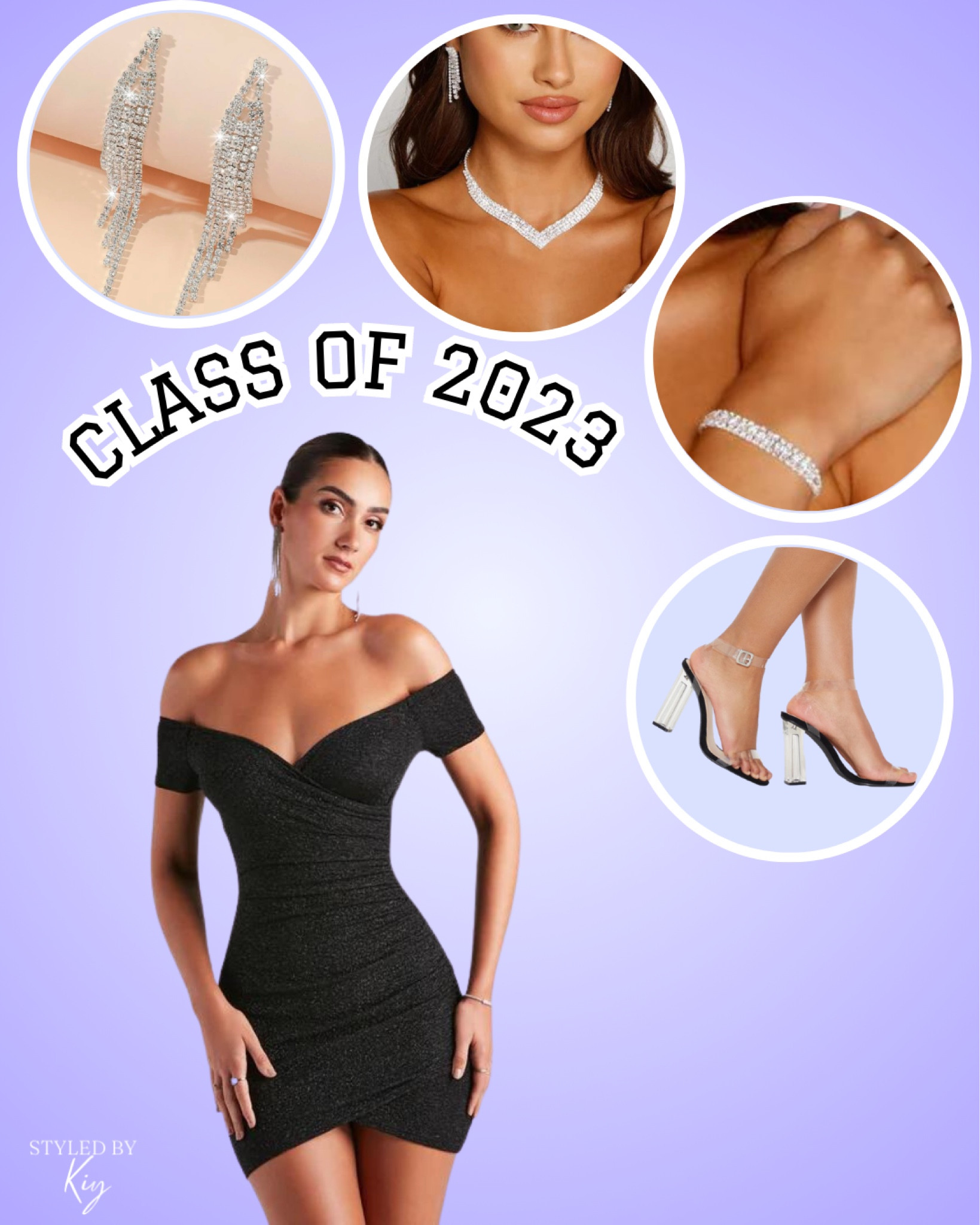 Graduation outfit idea! 

Graduation dress, black dress, clear heels, jewelry set  
#LTKGrad

#LTKU #LTKstyletip