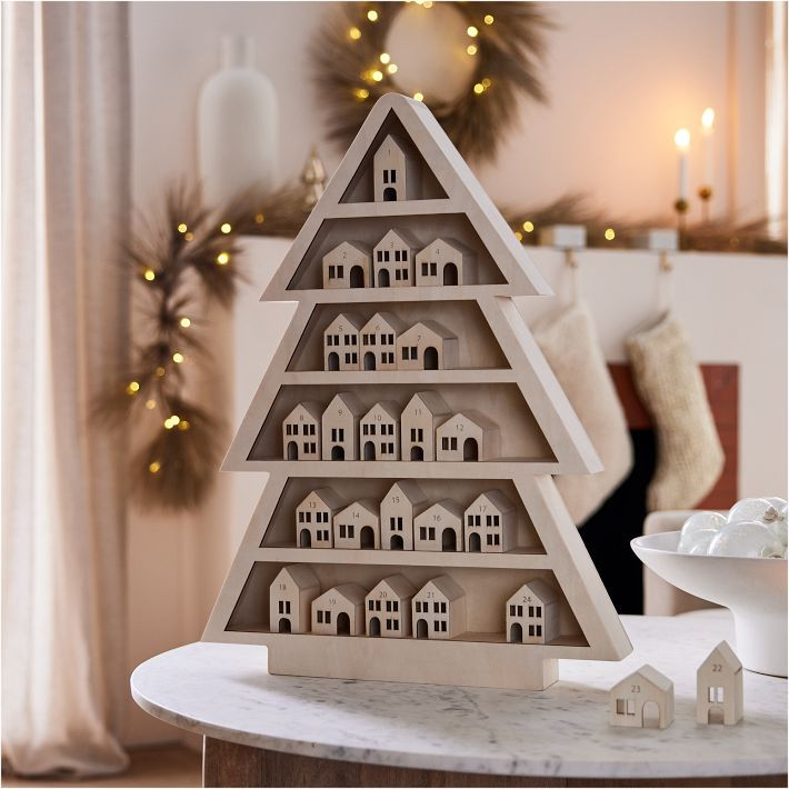 Pure Wood Light-Up Advent Calendar | West Elm (US)