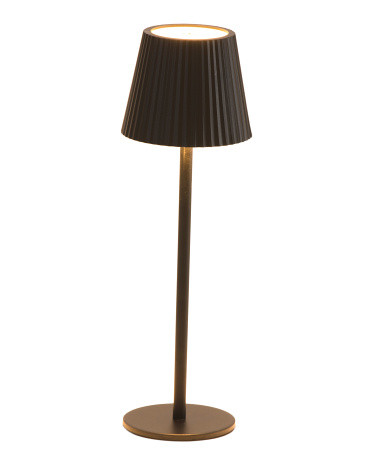 Outdoor Metal Fluted Top Solar Lamp | TJ Maxx