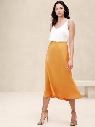 Midi Slip Skirt | Banana Republic Factory