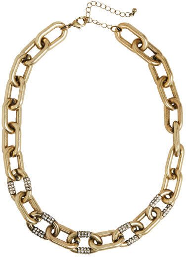 JustFab Necklace Jf Chain Game Womens Gold Size OSFM | JustFab