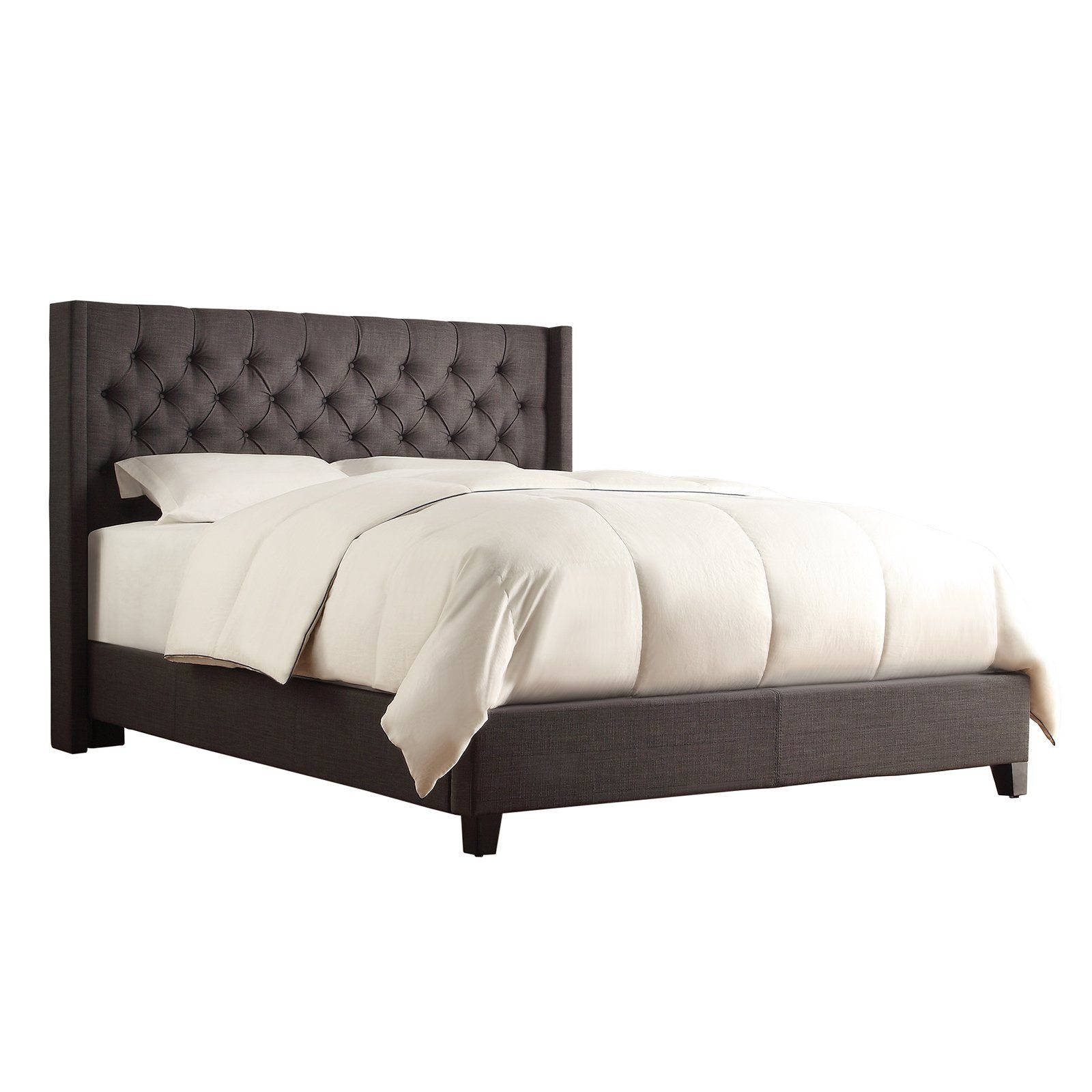 Weston Home Yarmouth Wingback Upholstered Low Profile Bed | Walmart (US)
