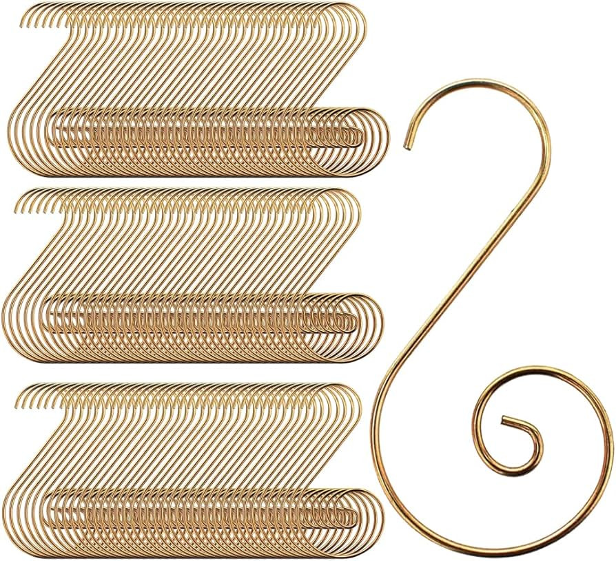 Christmas Ornaments Hooks Xmas Tree Hanger Great for Christmas Tree Decoration - 120 /Gold | Amazon (US)