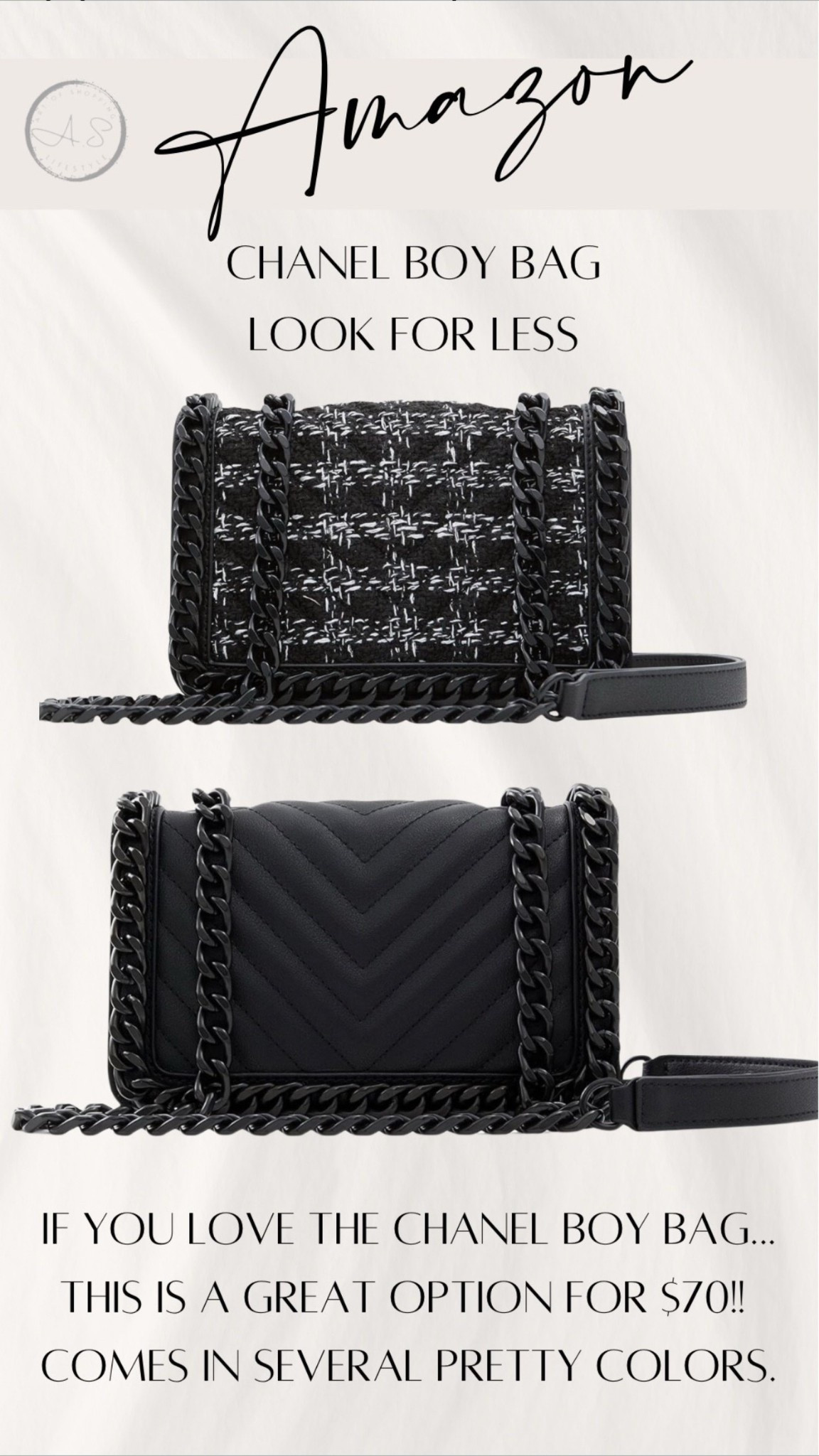 Amazing look for less option!  This bag is great for fall and winter. Best of all is that it looks just like a coveted Chanel boy bag, but for less than $100!!



#LTKSaleAlert #LTKSeasonal #LTKFindsUnder100