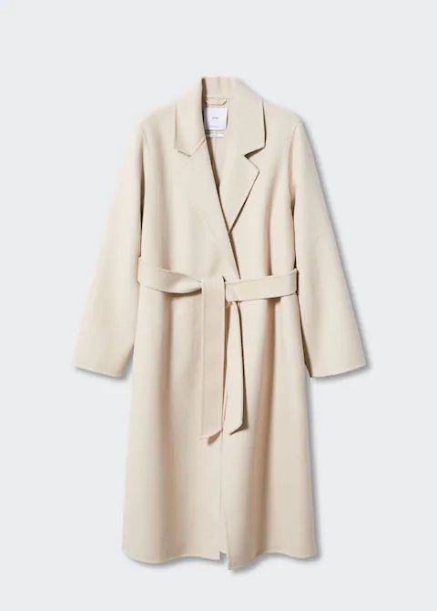 Belt handmade coat -  Women | Mango USA | MANGO (US)