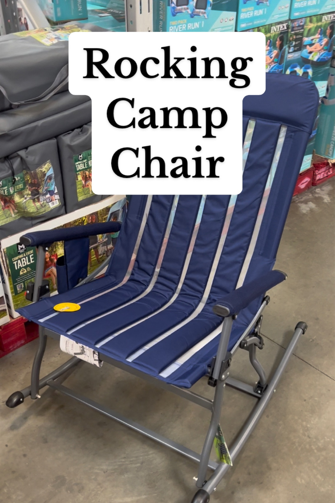 Portable rocking camp chair available at Sam’s Club for $59.98! #samsclub #samsclubfinds #samsclubdeals #samsclubbing 