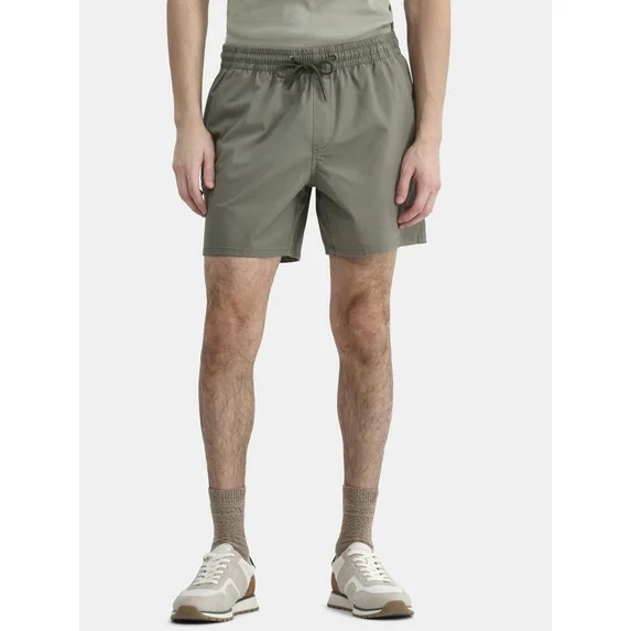 No Boundaries Men's & Big Men's Cotton Twill 6" Shorts, Sizes XS-5XL | Walmart (US)
