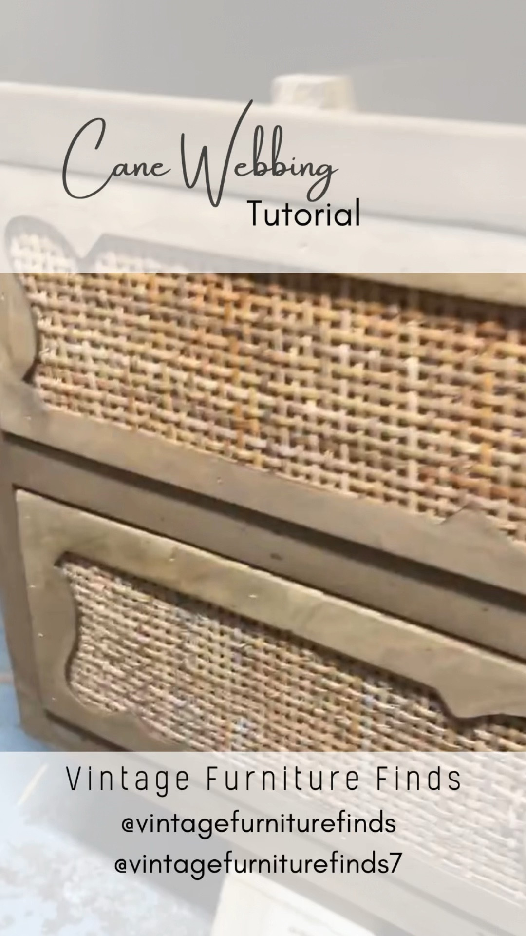  Cane webbing 
Be sure to like & save this reel. Please Follow my social media page for more Furniture Flips & Tips. 🖤
IG: @vintagefurniturefinds 
FB: vintagefurniturefinds7  




#LTKhome #LTKsalealert #LTKunder100