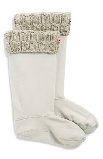 Women's Hunter Original Tall Cable Knit Cuff Welly Boot Socks, Size Large - Grey | Nordstrom